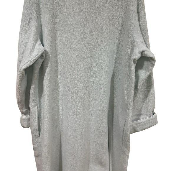Vintage Miss Elaine Light Blue Collar Embroidered Zipup House Coat Size M - Picture 7 of 11